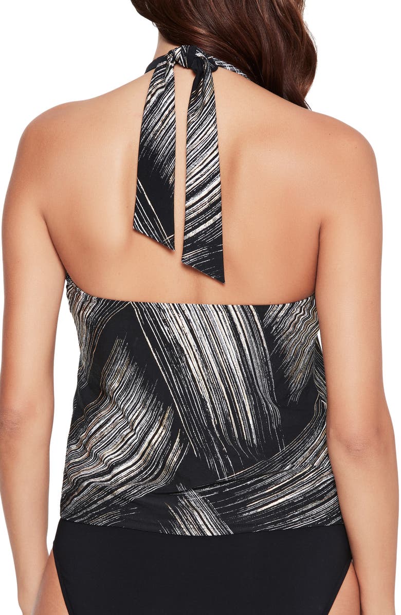 Magicsuit<sup>®</sup> Nicole Stroke of Luck Halter Tankini Top, Alternate, color,
