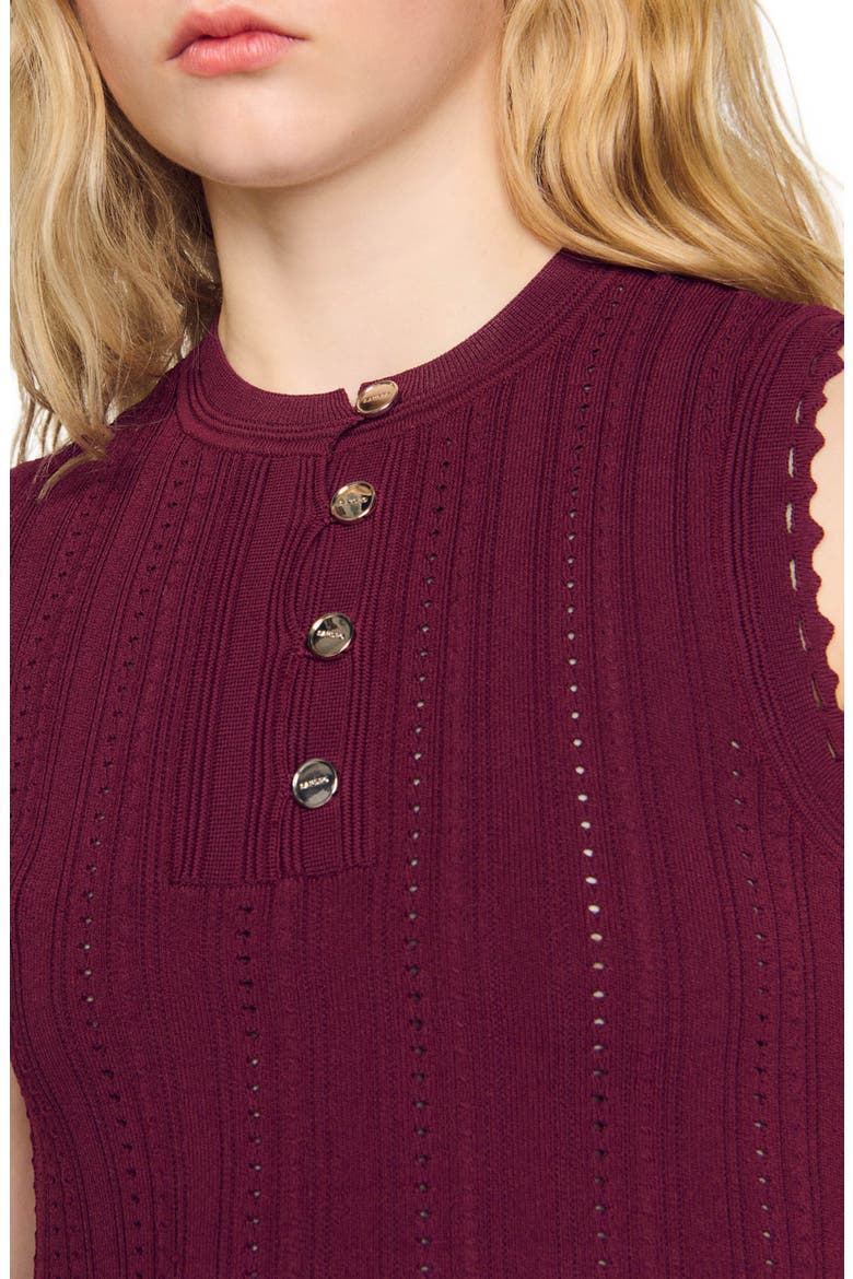 Sleeveless short sweater, Alternate, color, Bordeaux
