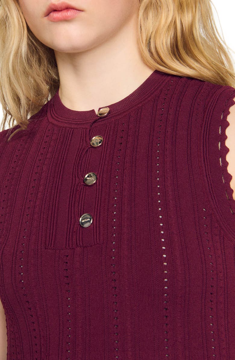 SANDRO Sleeveless short sweater, Alternate, color, 