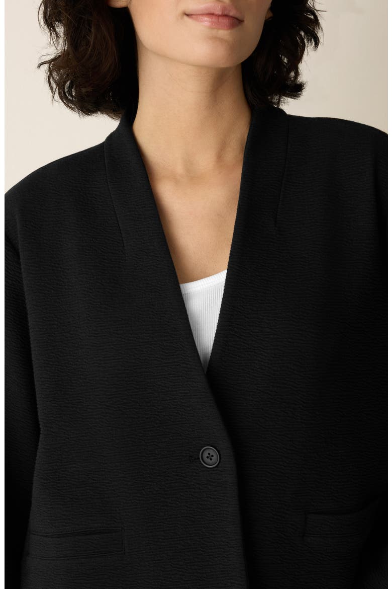 High Collar Cropped Jacket, Alternate, color, BLACK