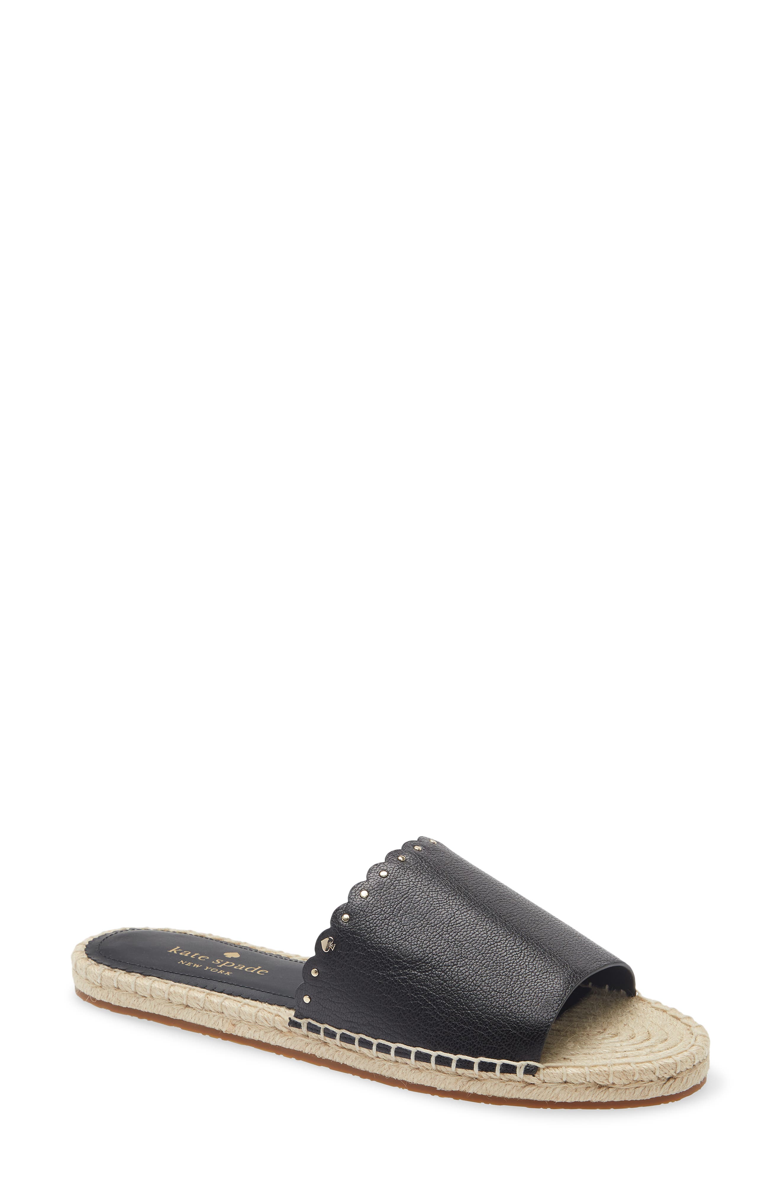 Kate Spade New York gabriela espadrille slide sandal, Main, color, Black