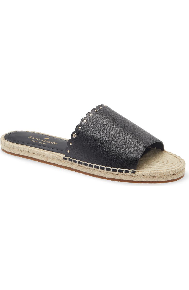 Kate Spade New York gabriela espadrille slide sandal, Main, color, Black