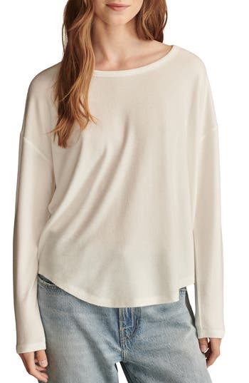 Lucky Brand Dropped Shoulders Cloud Jersey Top