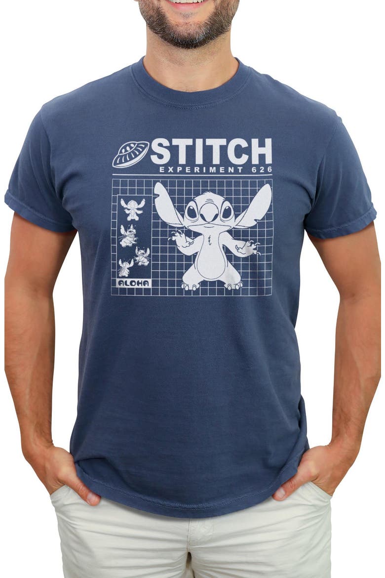 Men's Lilo & Stitch Experiment 626 Graph  Graphic T-Shirt, Main, color, Navy Blue