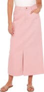Petal & Pup Dana Front Slit Denim Midi Skirt