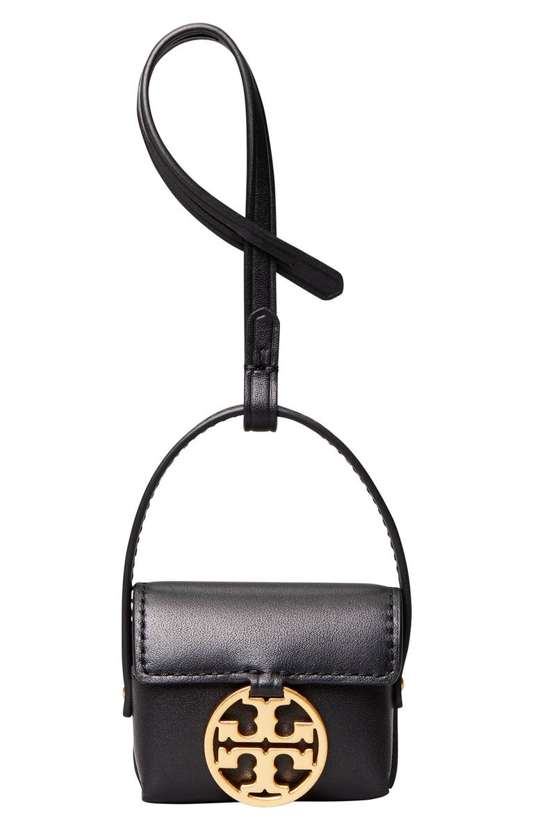 Tory Burch Miller Leather AirPods Case, Main, color,