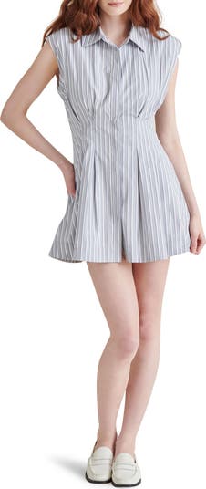 大人気★【STEVE MADDEN】MAISHA ピンタック ミニドレス Steve Madden Maisha Stripe Poplin Mini Shirtdress