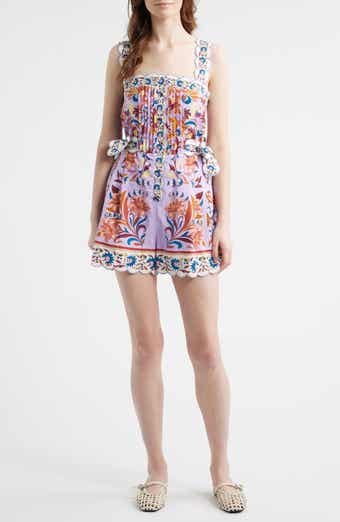 Flower Tiles Lilac Romper