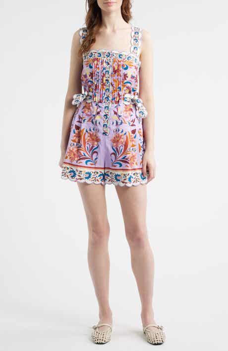 Flower Tiles Lilac Romper