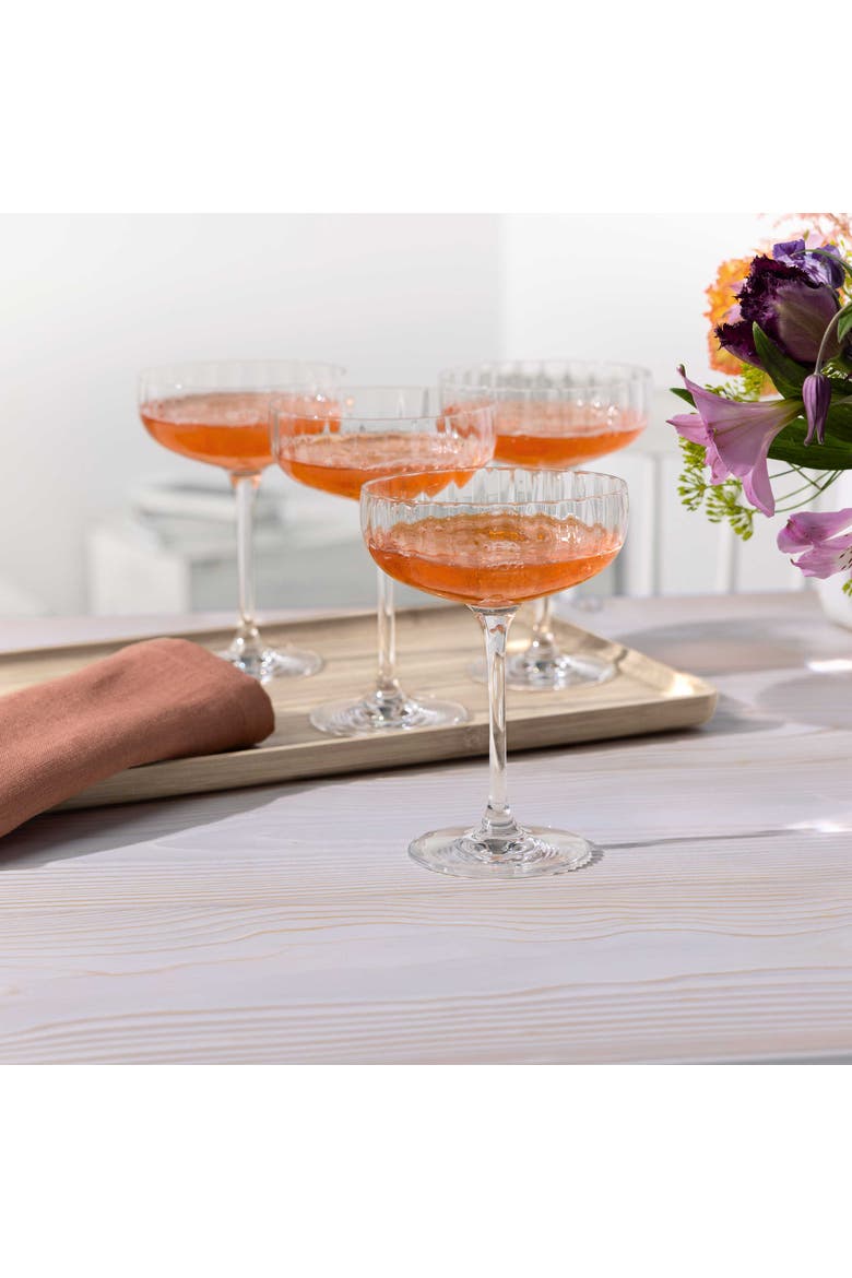 Rose Garden Champagne Coupe Set of 4, Alternate, color, no Color