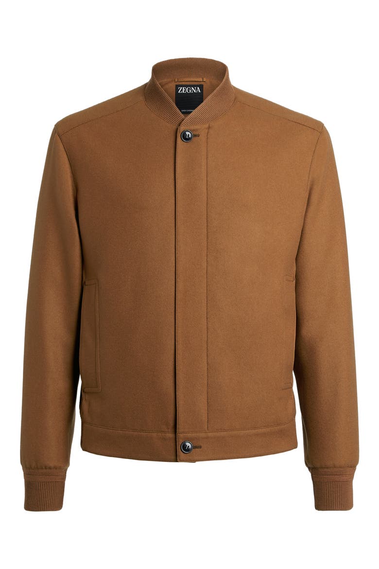 Water Repellent Elements Oasi Cashmere Bomber Jacket, Alternate, color, VICUNA