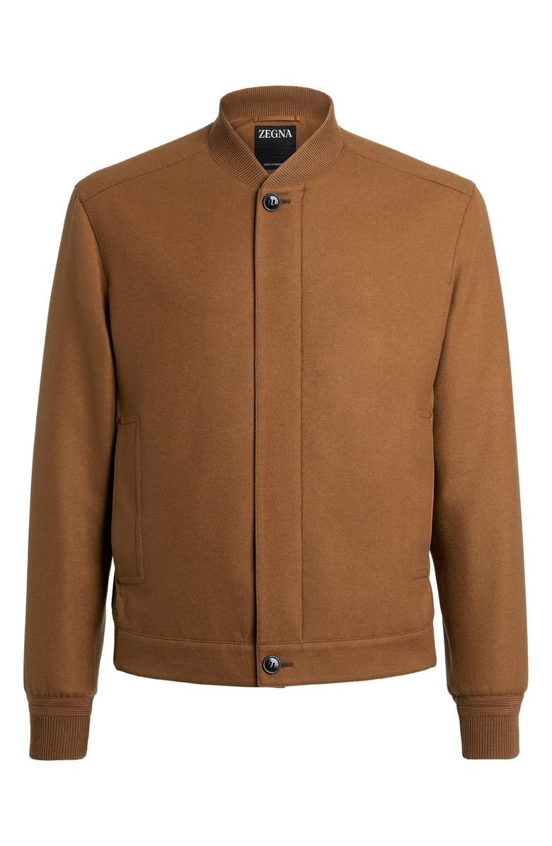 ZEGNA Water Repellent Elements Oasi Cashmere Bomber Jacket, Alternate, color, Vicuna