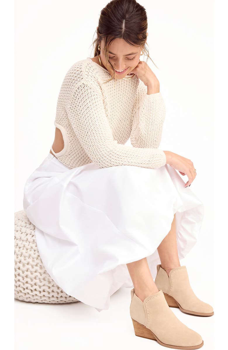 TOMS Kaia Wedge Bootie, Alternate, color, Natural