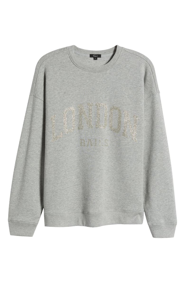 Rails Varsity London Embroidered Cotton Graphic Sweatshirt, Alternate, color,