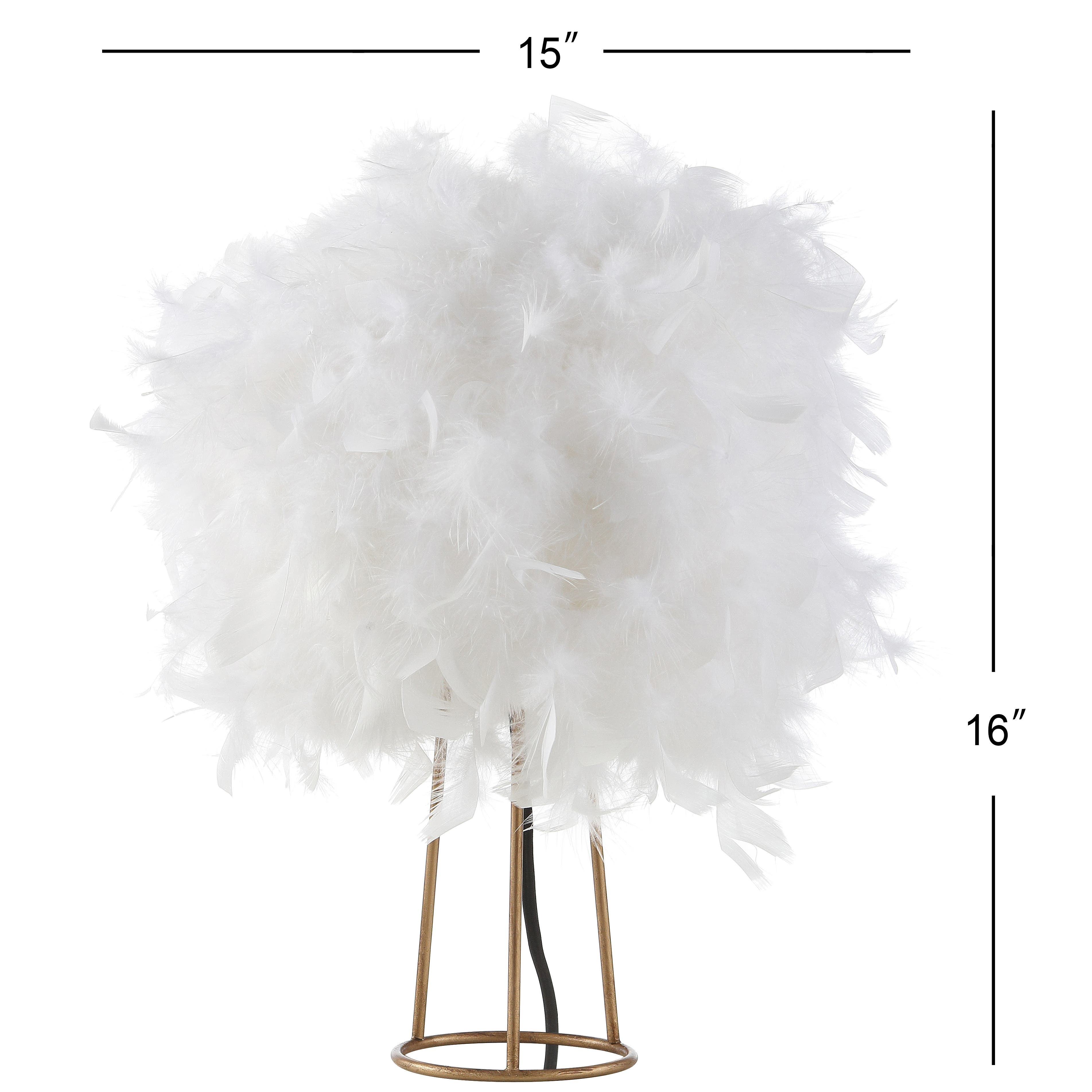 JONATHAN Y Stork Feather Metal LED Table Lamp | Nordstrom