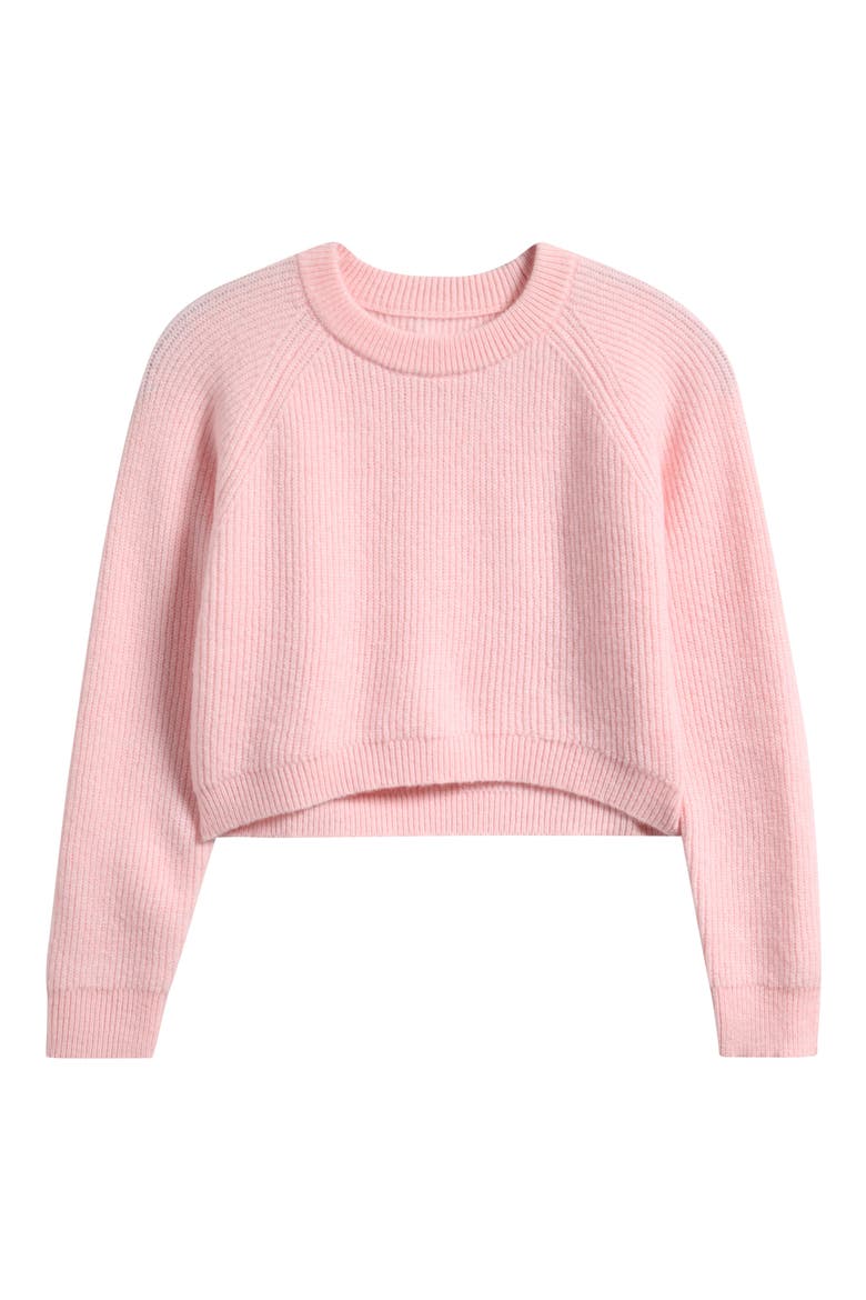 Kids' Raglan Sleeve Sweater, Main, color, PINK