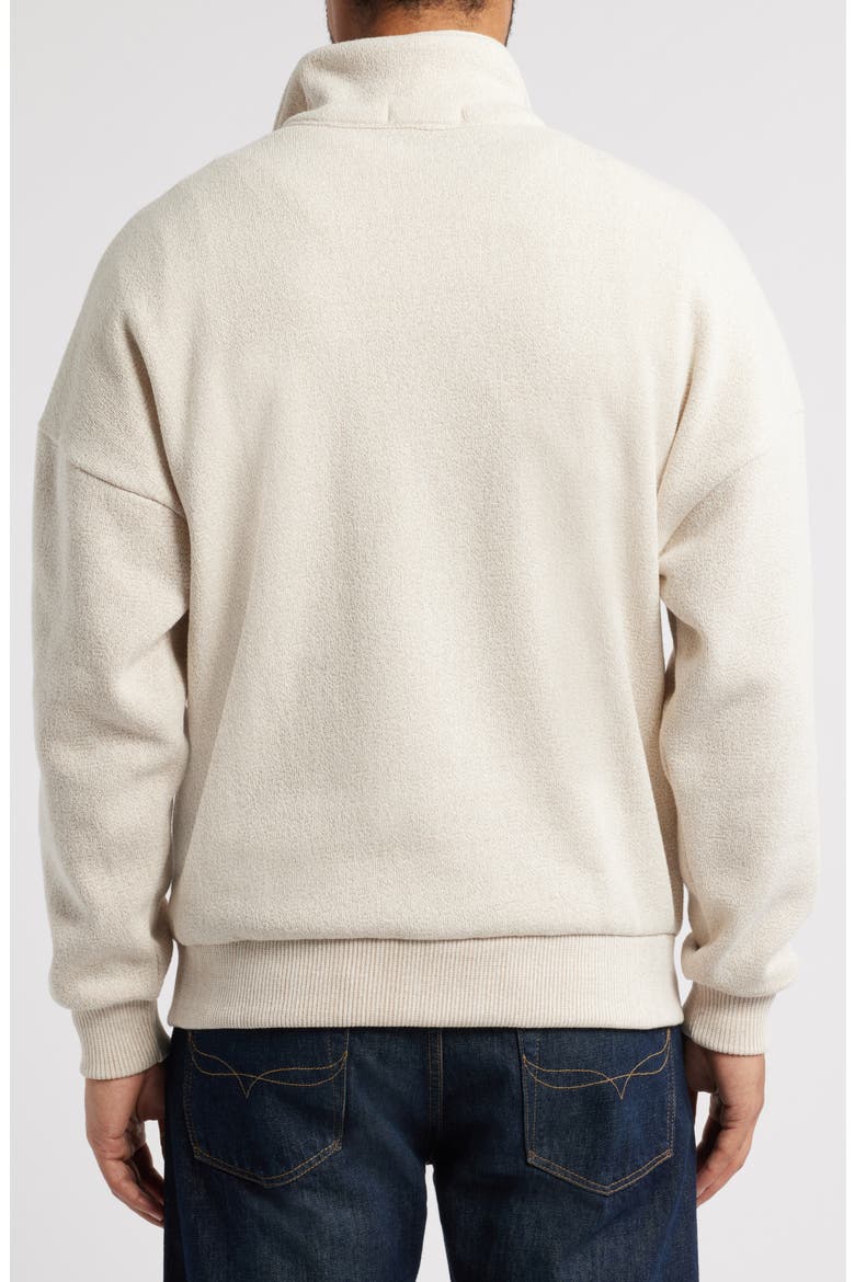 Gabe Oversize Fleece Quarter Zip Pullover, Alternate, color, BONE