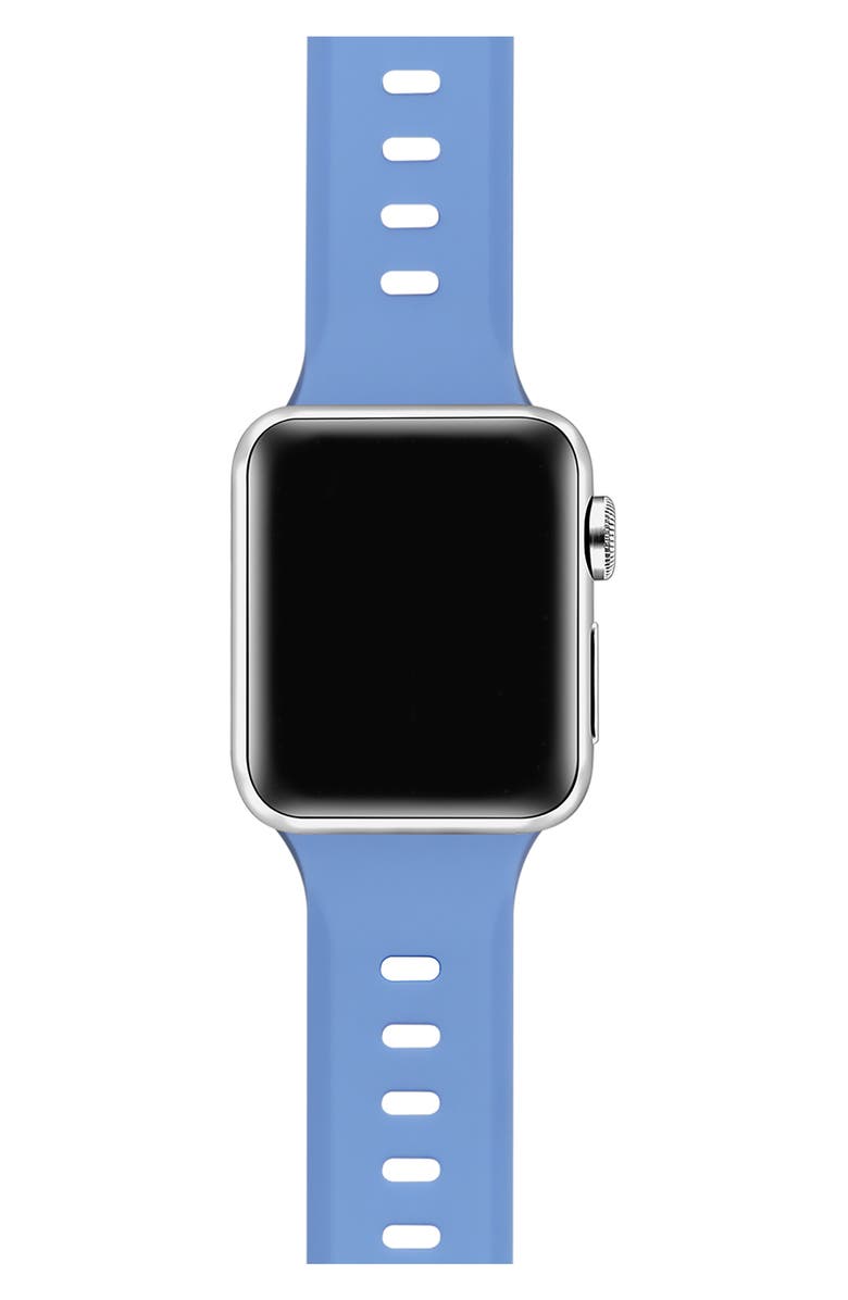 The Posh Tech Premium Silicone Apple Watch<sup>®</sup> Watchband, Alternate, color, Blue