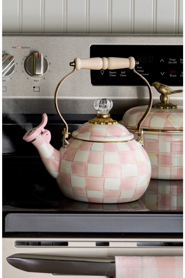 Rosy Check Whistling Tea Kettle, Alternate, color, ROSY