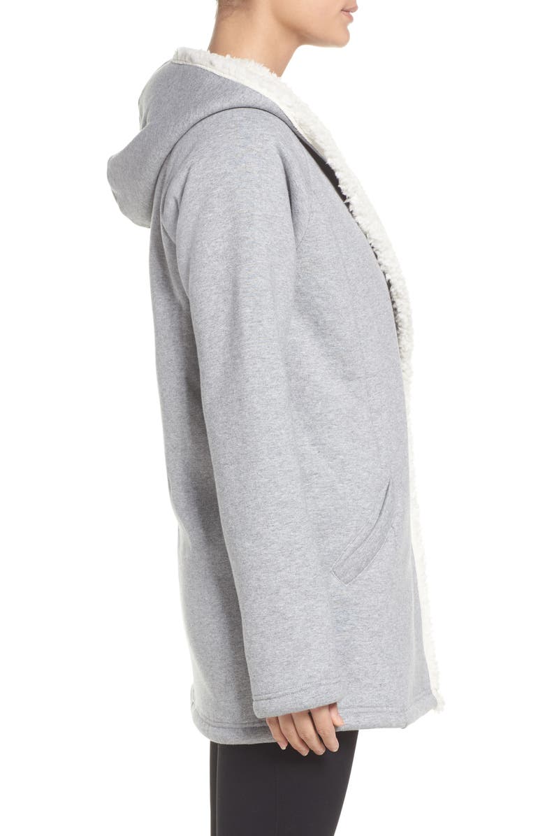 Zella Chalet Fleece Lined Hooded Wrap, Alternate, color, 