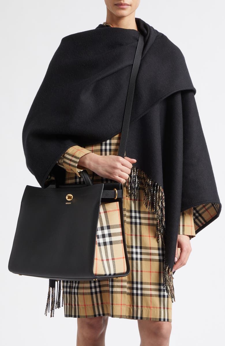 Burberry Medium Cotsworld Tote, Alternate, color, Black