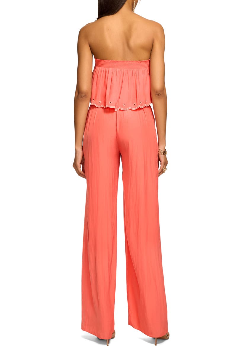 Aspen Embroidered Bodice Jumpsuit, Alternate, color, CORAL