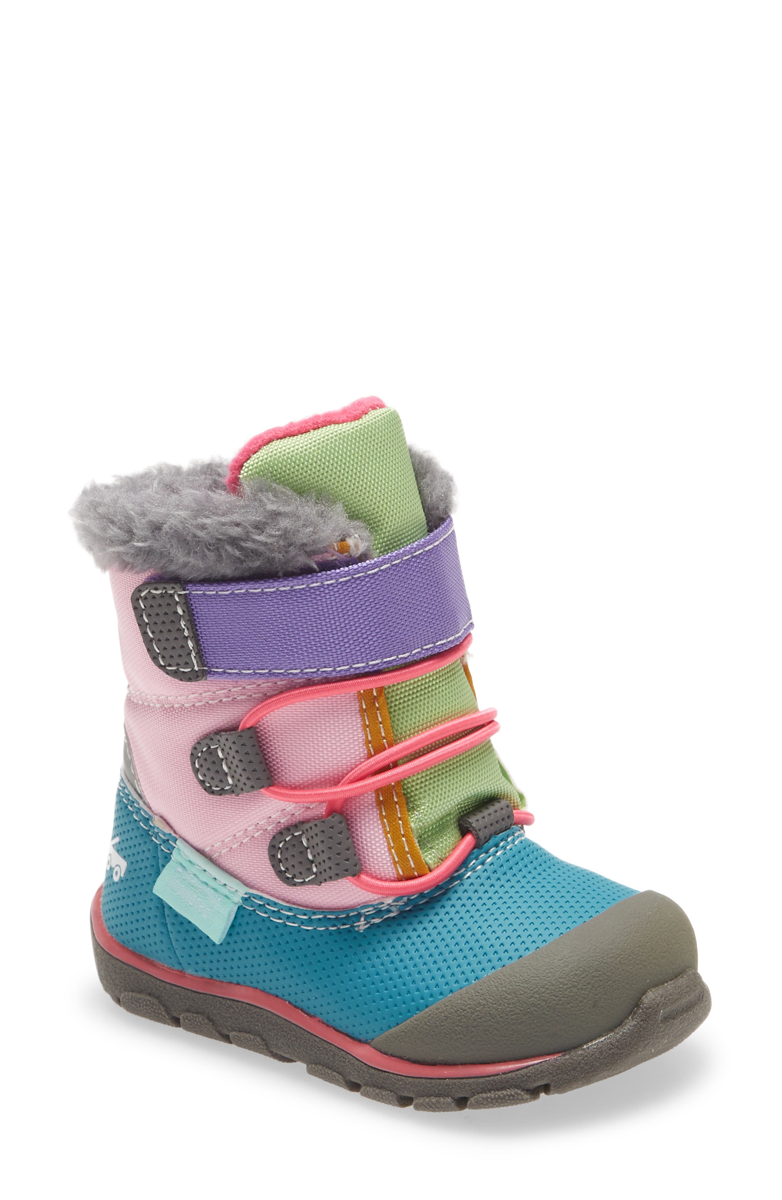 Gilman Waterproof Insulated Boot, Main, color, PINK/ TEAL