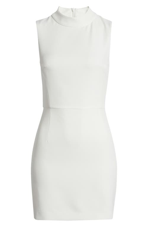 French Connection Echo Sleeveless Mock Neck Dress In White