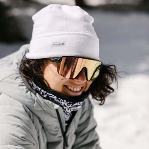 Turtle Fur Fleece Multi-season Beanie In White
