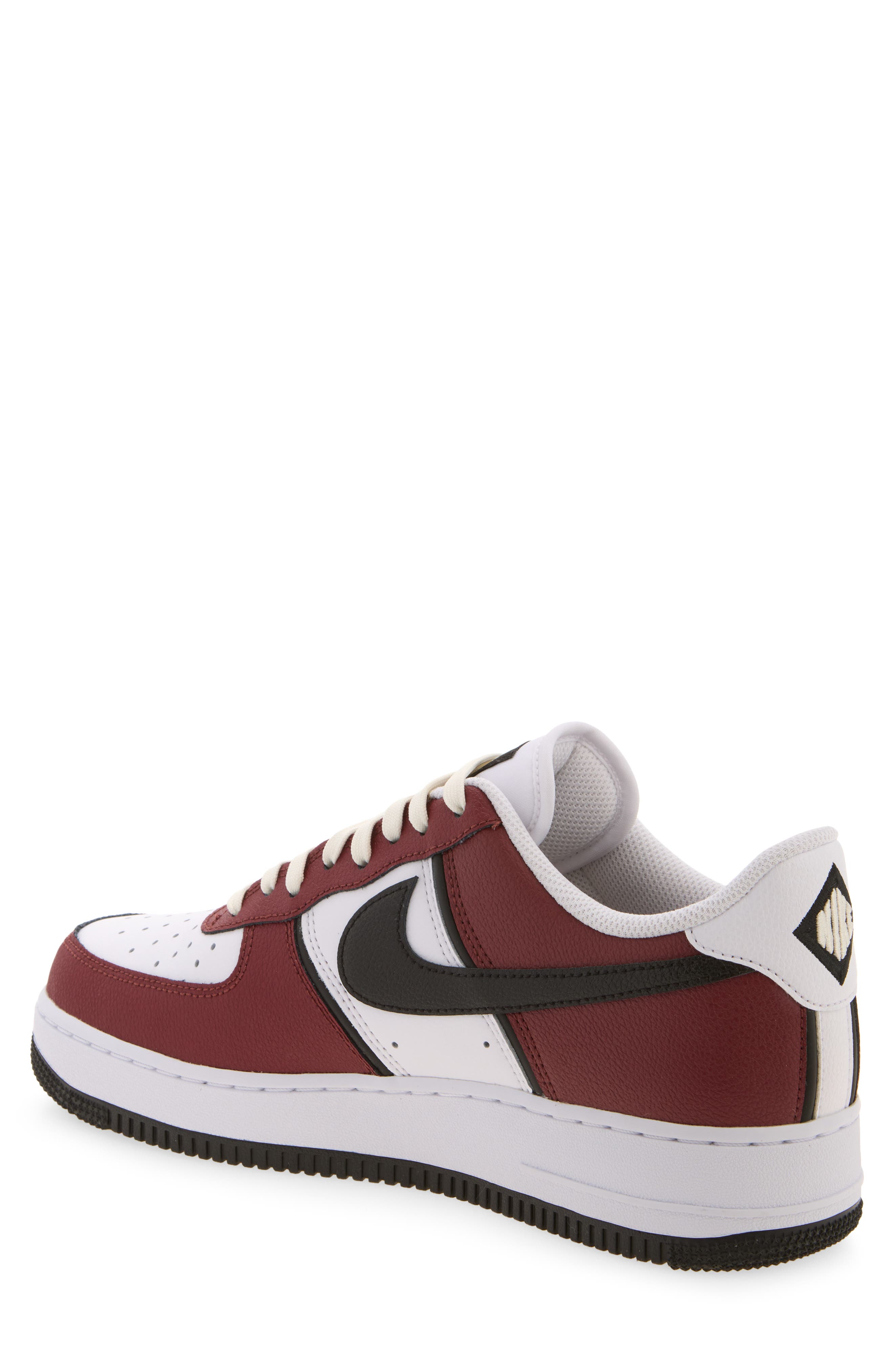 Air Force 1 '07 LV8 Sneaker, Alternate, color, DARK TEAM RED/ BLACK