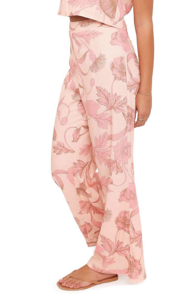 Petal & Pup Brayden Print Wide Leg Pants, Alternate, color, Pink Floral