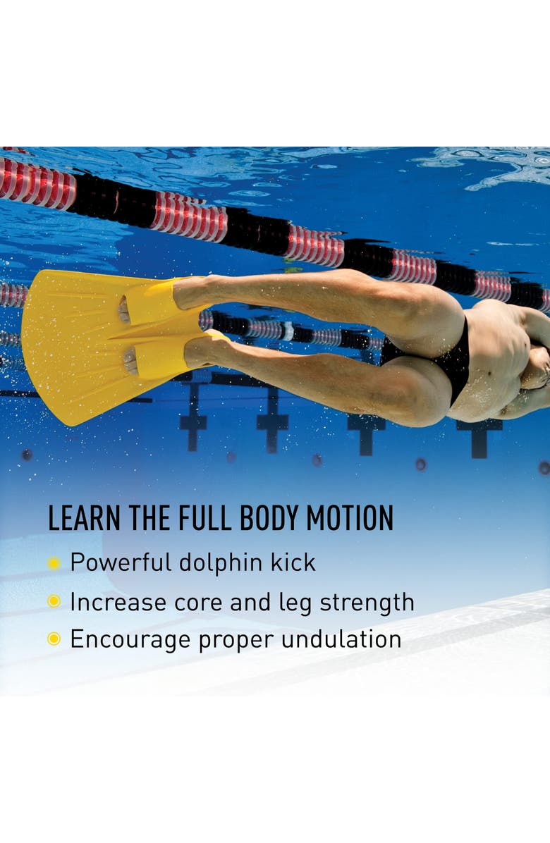 FINIS Foil Monofin Swim Fin Rubber Monofin for Adults Strengthens Core Legs Dolphin Kick Training, Alternate, color, Yellow