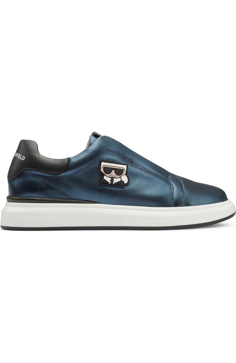 KARL LAGERFELD PARIS Flat Head Karl Laceless Sneaker, Alternate, color,