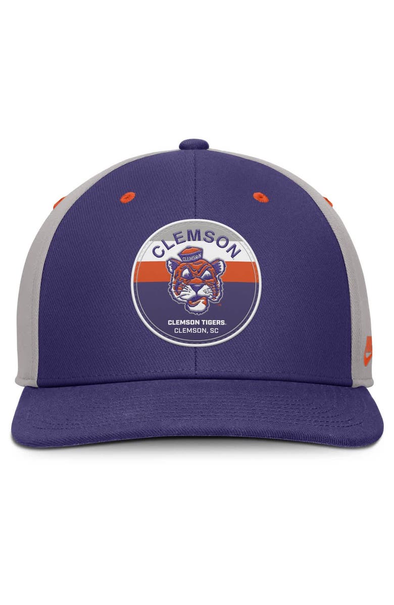 Nike Men's Nike Purple/Gray Clemson Tigers Prep Pro Performance Snapback Hat, Alternate, color, Purple