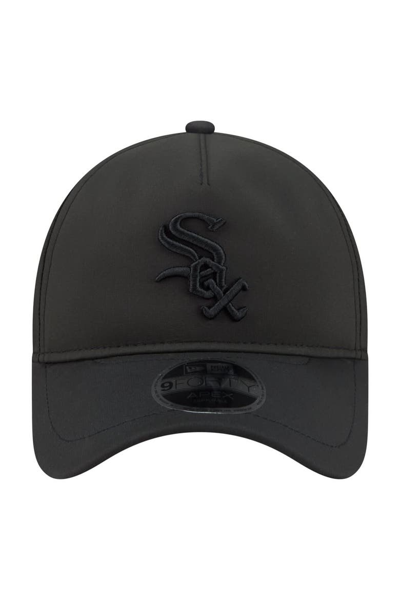 Men's New Era  Black Chicago White Sox Injection Apex 9FORTY Adjustable Hat, Alternate, color, Black