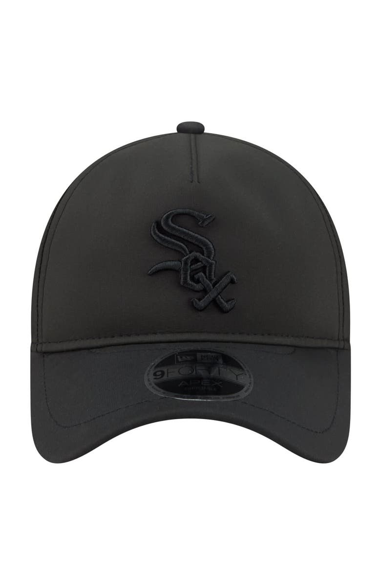 New Era Men's New Era Black Chicago White Sox Injection Apex 9FORTY Adjustable Hat, Alternate, color, Black