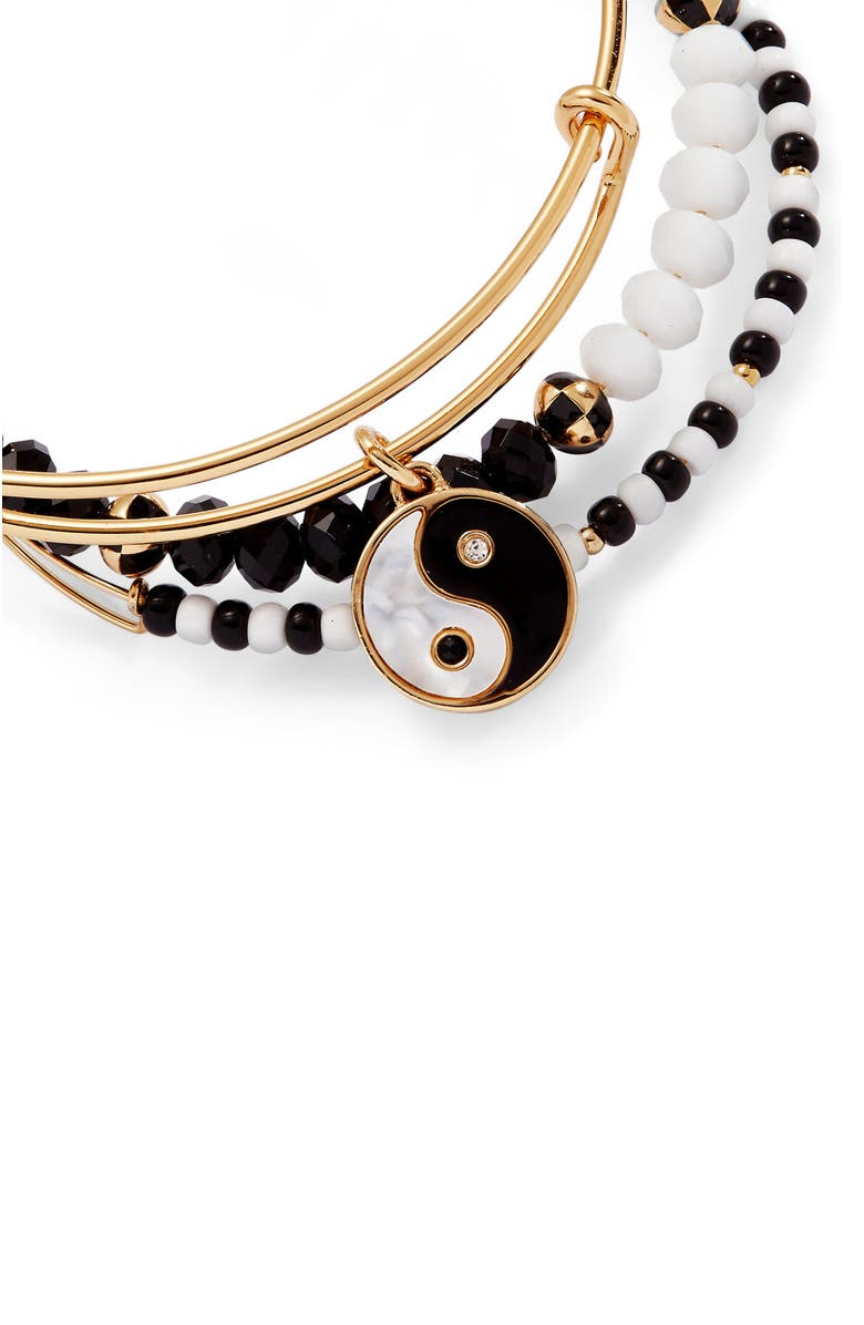 Alex and Ani Yin Yang Bangle Bracelet Set Of 3, Alternate, color, Gold