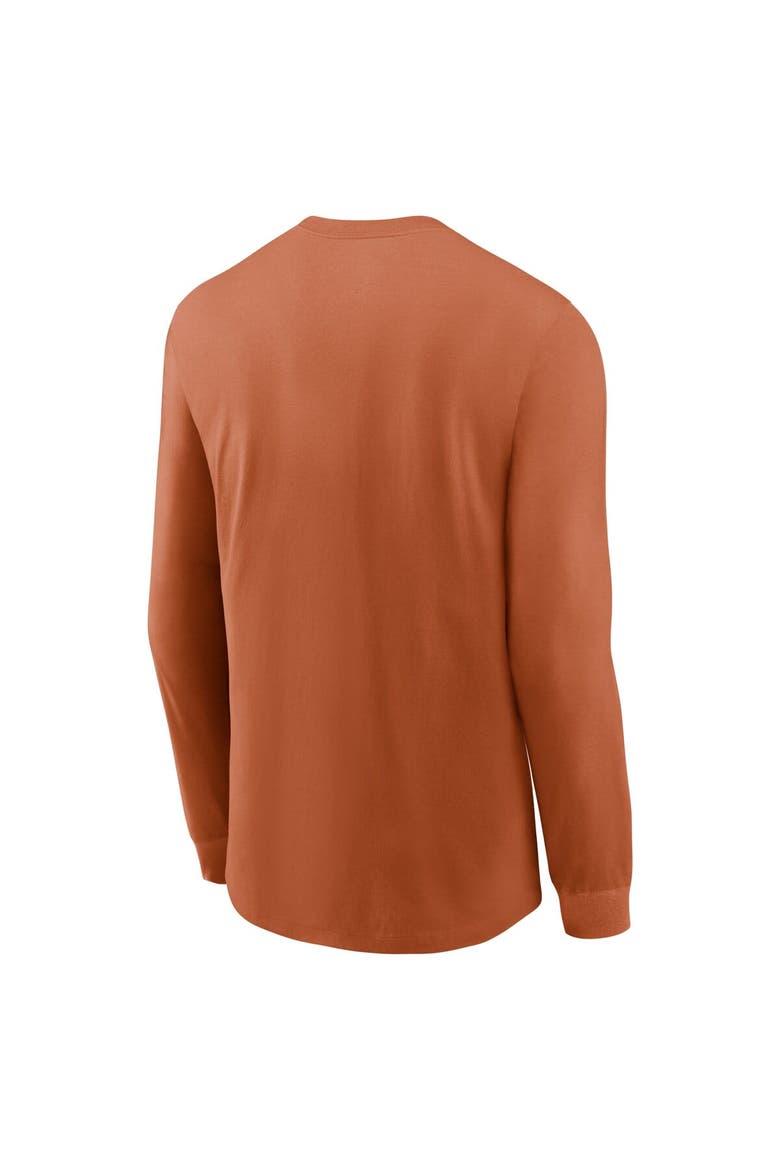 Men's Nike Texas Orange Texas Longhorns Legacy Arched Logo Long Sleeve T-Shirt, Alternate, color, Burnt Orange