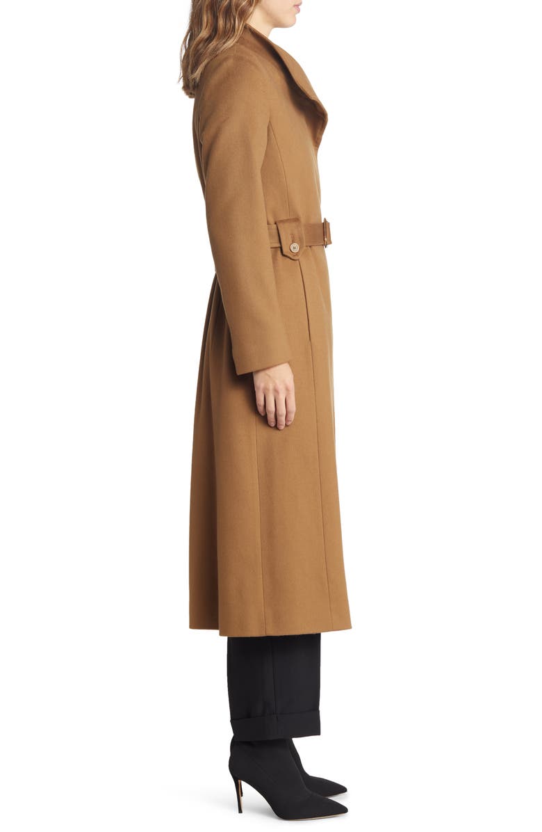 Fleurette Hudson Belted Long Wool Coat, Alternate, color,