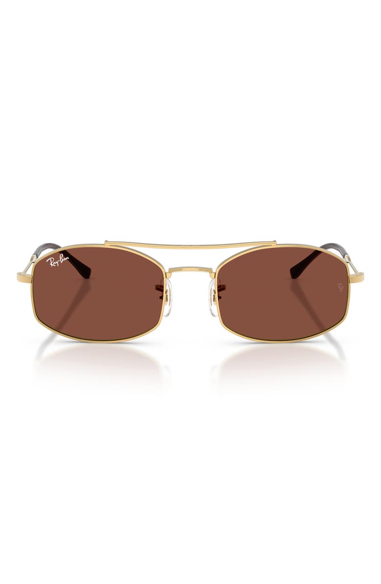 Ray-Ban 54mm Oval Sunglasses, Main, color, Arista / Red