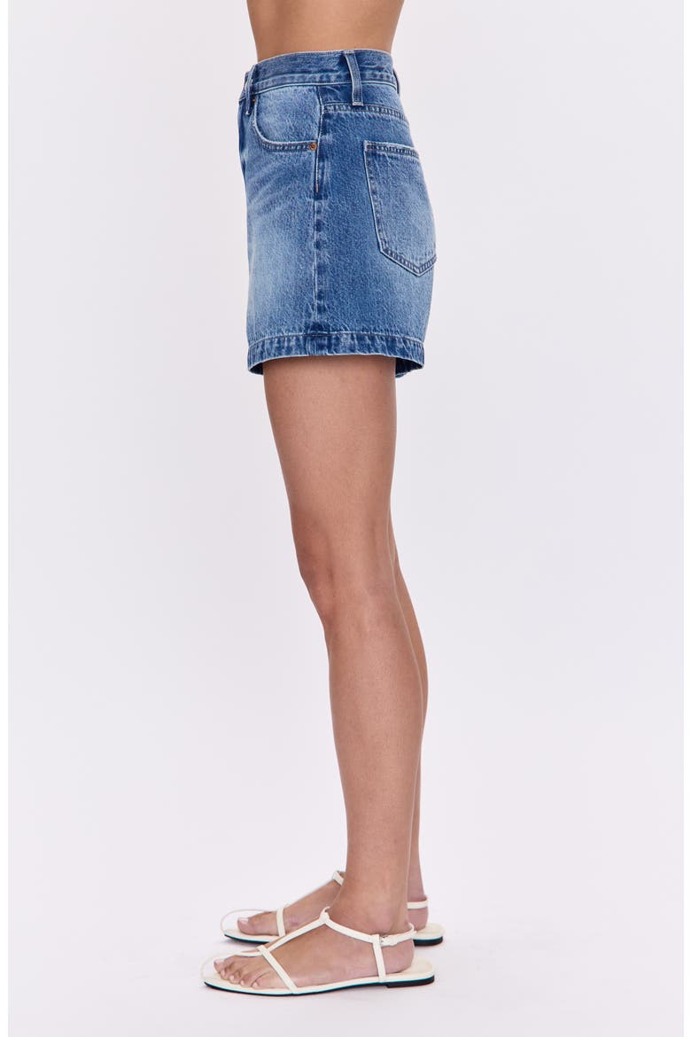 Saige High Waist Denim Shorts, Alternate, color, SAFARI