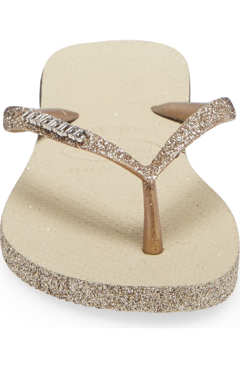 Havaianas Havianas Slim Sparkle Flip Flop, Alternate, color, Sand Grey