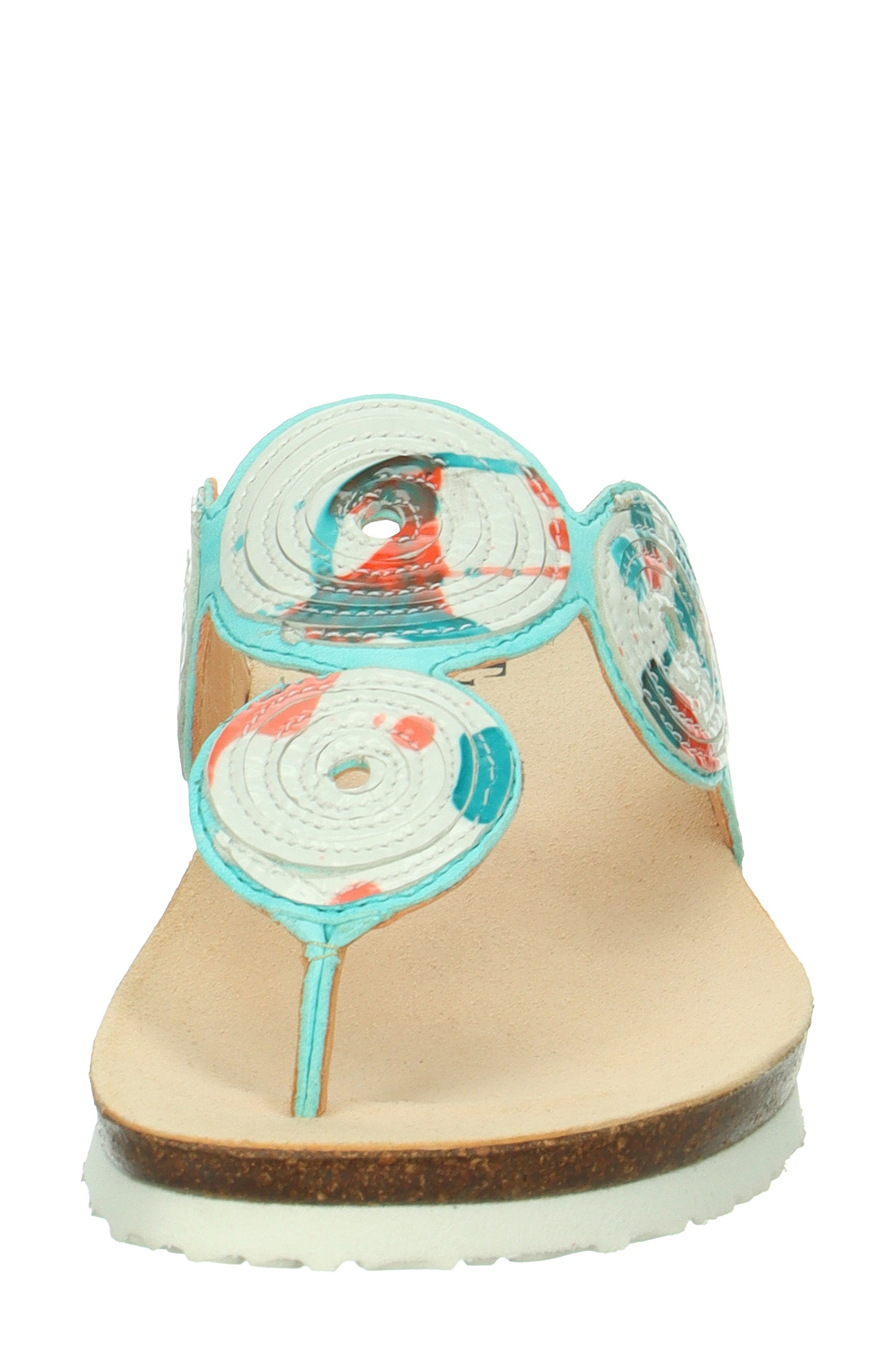 Julia Circles Flip Flop, Alternate, color, ARUBA/ KOMBI