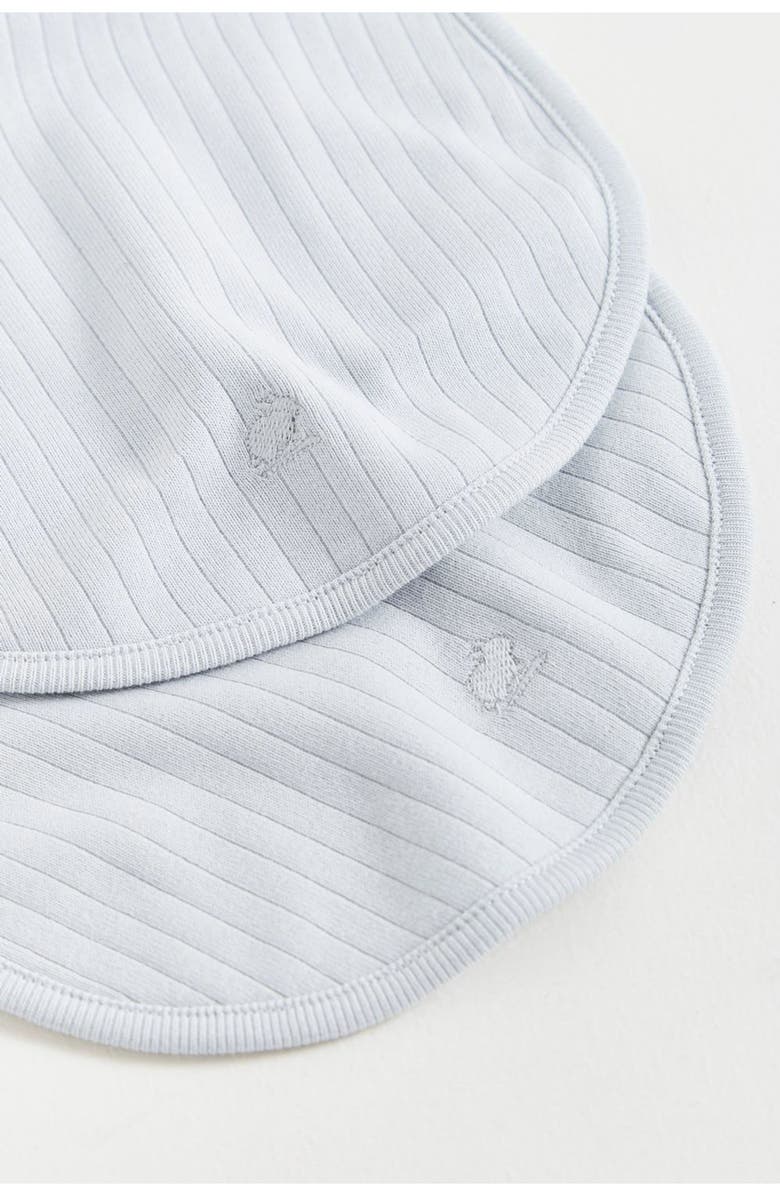 Babycottons Premium Cotton Point Curve Burps 2-Pack For Infant, Alternate, color, Grey