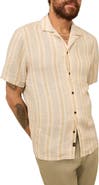 Faherty Laguna Stripe Linen Camp Shirt