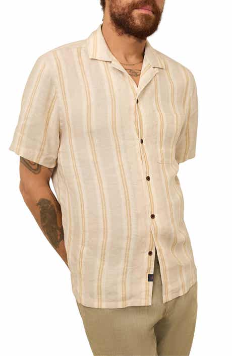Faherty Laguna Stripe Linen Camp Shirt
