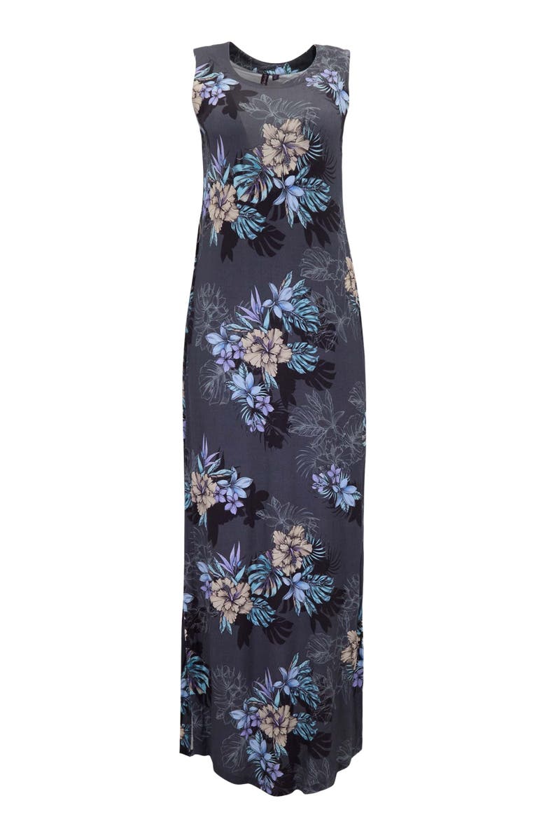 Lords of Harlech Exotic Floral Womens Sleeveless Midi Dress, Alternate, color, Exotic Floral Black