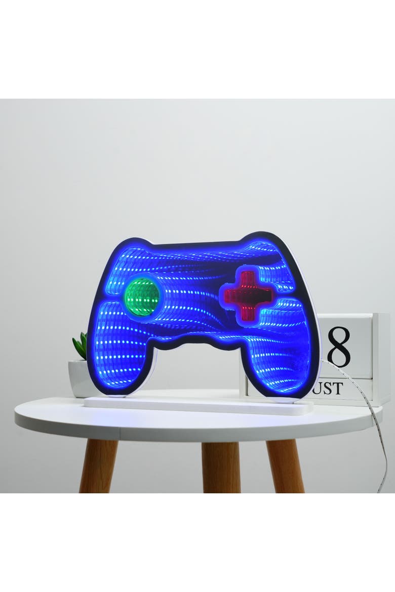 Neon Art Infinity Lights Wall & Desk Sign, Alternate, color, Gamer