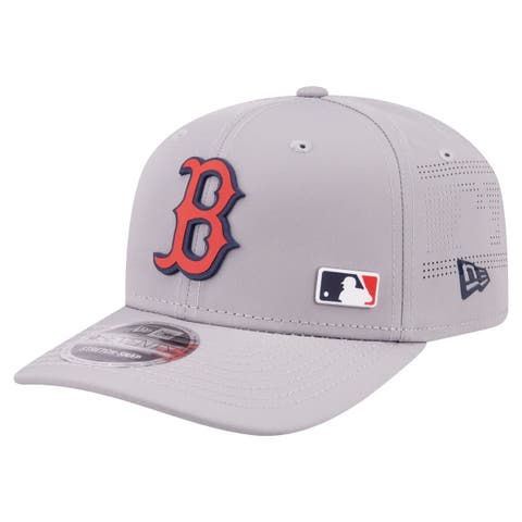 Men's New Era Gray Boston Red Sox Laser Perforated 9SEVENTY Adjustable Hat