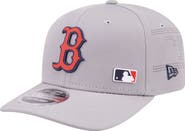 New Era Men's New Era Gray Boston Red Sox Laser Perforated 9SEVENTY Adjustable Hat